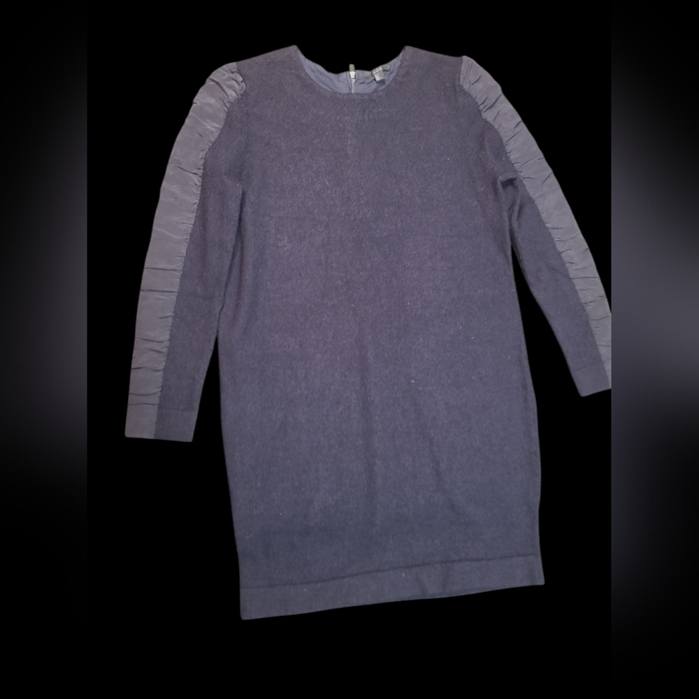 COS Wool And Silk Sweater Long-Sleeve Black Dress Size Small